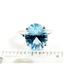 Sterling Silver Ladies Ring, Concave Cut Swiss Blue Topaz, SR055