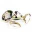 14k Gold Leverback Earrings, Mystic Fire Topaz, E211