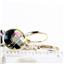 14k Gold Leverback Earrings, Mystic Fire Topaz, E211