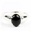 Black Onyx, 925 Sterling Silver Topaz Ladies Ring, SR058