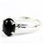 Black Onyx, 925 Sterling Silver Topaz Ladies Ring, SR058