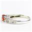 925 Sterling Silver Engagement Ring, Created Padparadscha Sapphire, SR254