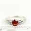 925 Sterling Silver Engagement Ring, Created Padparadscha Sapphire, SR254
