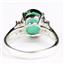 925 Sterling Silver Ladies Filigree Ring, Russian Nanocrystal Emerald, SR244