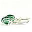 925 Sterling Silver Leverback Earrings, Russian Nanocrystal Emerald, SE107