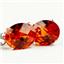 925 Sterling Silver Leverback Earrings, Created Padparadscha Sapphire, SE107