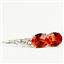 925 Sterling Silver Leverback Earrings, Created Padparadscha Sapphire, SE107