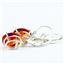 925 Sterling Silver Leverback Earrings, Created Padparadscha Sapphire, SE107