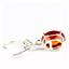 925 Sterling Silver Leverback Earrings, Created Padparadscha Sapphire, SE107
