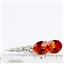 925 Sterling Silver Leverback Earrings, Created Padparadscha Sapphire, SE107