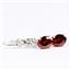 925 Sterling Silver Leverback Earrings, Garnet CZ, SE007