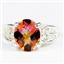 Twilight Fire Topaz, 925 Sterling Silver Ladies Ring, SR369