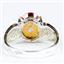 Twilight Fire Topaz, 925 Sterling Silver Ladies Ring, SR369