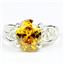 Golden Yellow CZ, 925 Sterling Silver Ladies Ring, SR369