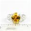 Golden Yellow CZ, 925 Sterling Silver Ladies Ring, SR369