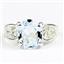 Aquamarine, 925 Sterling Silver Ladies Ring, SR369