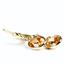 14k Gold Leverback Earrings, Champagne CZ, E001