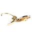 14k Gold Leverback Earrings, Champagne CZ, E001