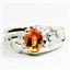 925 Sterling Silver Men's Nugget Ring, Twilight Fire Topaz, SR368
