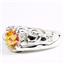 925 Sterling Silver Men's Nugget Ring, Twilight Fire Topaz, SR368