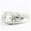 925 Sterling Silver Men's Nugget Ring, Silver Topaz, SR368