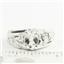 925 Sterling Silver Men's Nugget Ring, Silver Topaz, SR368