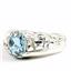 925 Sterling Silver Men's Nugget Ring, Swiss Blue Topaz, SR368