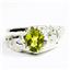 925 Sterling Silver Men's Nugget Ring, Peridot, SR368