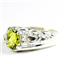 925 Sterling Silver Men's Nugget Ring, Peridot, SR368