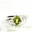 925 Sterling Silver Men's Nugget Ring, Peridot, SR368