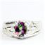 925 Sterling Silver Men's Nugget Ring, Mystic Fire Topaz, SR368