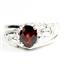 925 Sterling Silver Men's Nugget Ring, Mozambique Garnet,  SR368