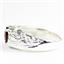 925 Sterling Silver Men's Nugget Ring, Mozambique Garnet,  SR368