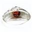925 Sterling Silver Men's Nugget Ring, Mozambique Garnet,  SR368