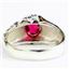 925 Sterling Silver Men's Nugget Ring, Created Ruby, SR368