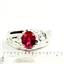 925 Sterling Silver Men's Nugget Ring, Created Ruby, SR368