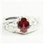 925 Sterling Silver Men's Nugget Ring, Crimson Fire Topaz, SR368
