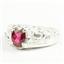 925 Sterling Silver Men's Nugget Ring, Crimson Fire Topaz, SR368