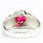 925 Sterling Silver Men's Nugget Ring, Crimson Fire Topaz, SR368