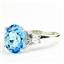 Swiss Blue Topaz, 925 Sterling Silver Ring, SR123