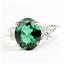 Russian Nanocrystal Emerald, 925 Sterling Silver Ring, SR123