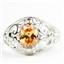Champagne CZ, 925 Sterling Silver Ladies Ring, SR111