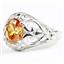 Champagne CZ, 925 Sterling Silver Ladies Ring, SR111