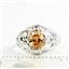 Champagne CZ, 925 Sterling Silver Ladies Ring, SR111