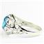 Swiss Blue CZ, 925 Sterling Silver Ladies Ring, SR111