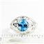 Swiss Blue CZ, 925 Sterling Silver Ladies Ring, SR111