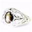 925 Sterling Silver Ladies Filigree Ring, Black Star Sapphire, SR111