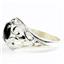 925 Sterling Silver Ladies Filigree Ring, Black Star Sapphire, SR111