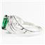 925 Sterling Silver Ladies Filigree Ring, Russian Nanocrystal Emerald, SR083