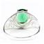 925 Sterling Silver Ladies Filigree Ring, Russian Nanocrystal Emerald, SR083